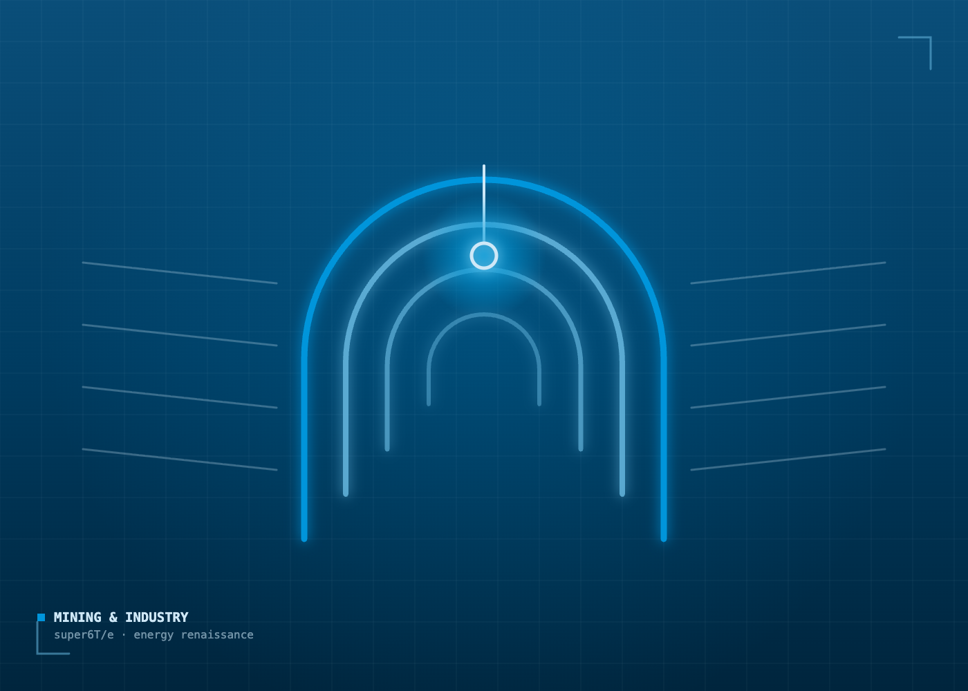 Mining and industry auxiliary power blueprint illustration